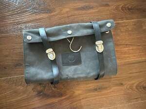 HP Hewlett Packard Waxed Canvas Hanging Toiletry Bag Travel Kit